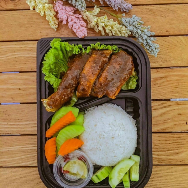 Hộp nhựa 2 ngăn HT205 đựng cơm
